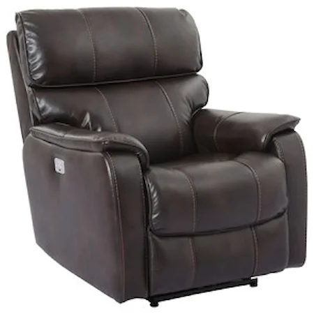 Contemporary Power Recliner with USB and Power Headrest